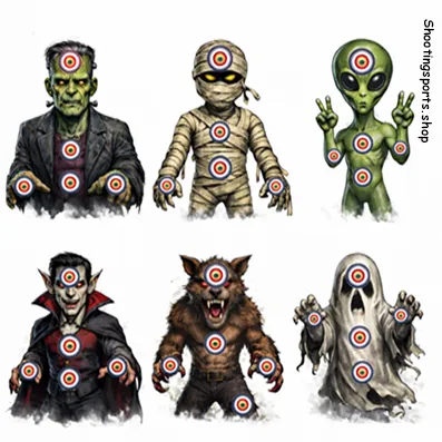 [SSSTGT0001C] 6 Monster Targets 17cm x 17cm