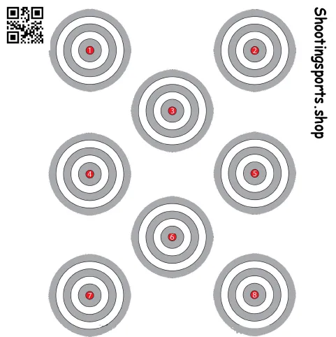 [SSSTGT0005B] 8 Spot Targets - Paper 14cm x 14cm